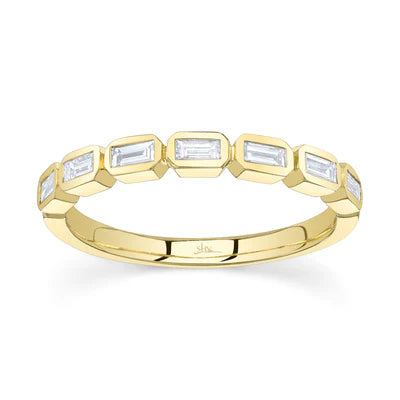 0.35 TOTAL CARAT WEIGHT DIAMOND BAGUETTE BEZEL BAND IN 14K YELLOW GOLD