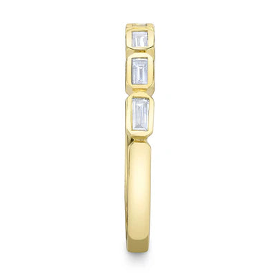 0.35 TOTAL CARAT WEIGHT DIAMOND BAGUETTE BEZEL BAND IN 14K YELLOW GOLD