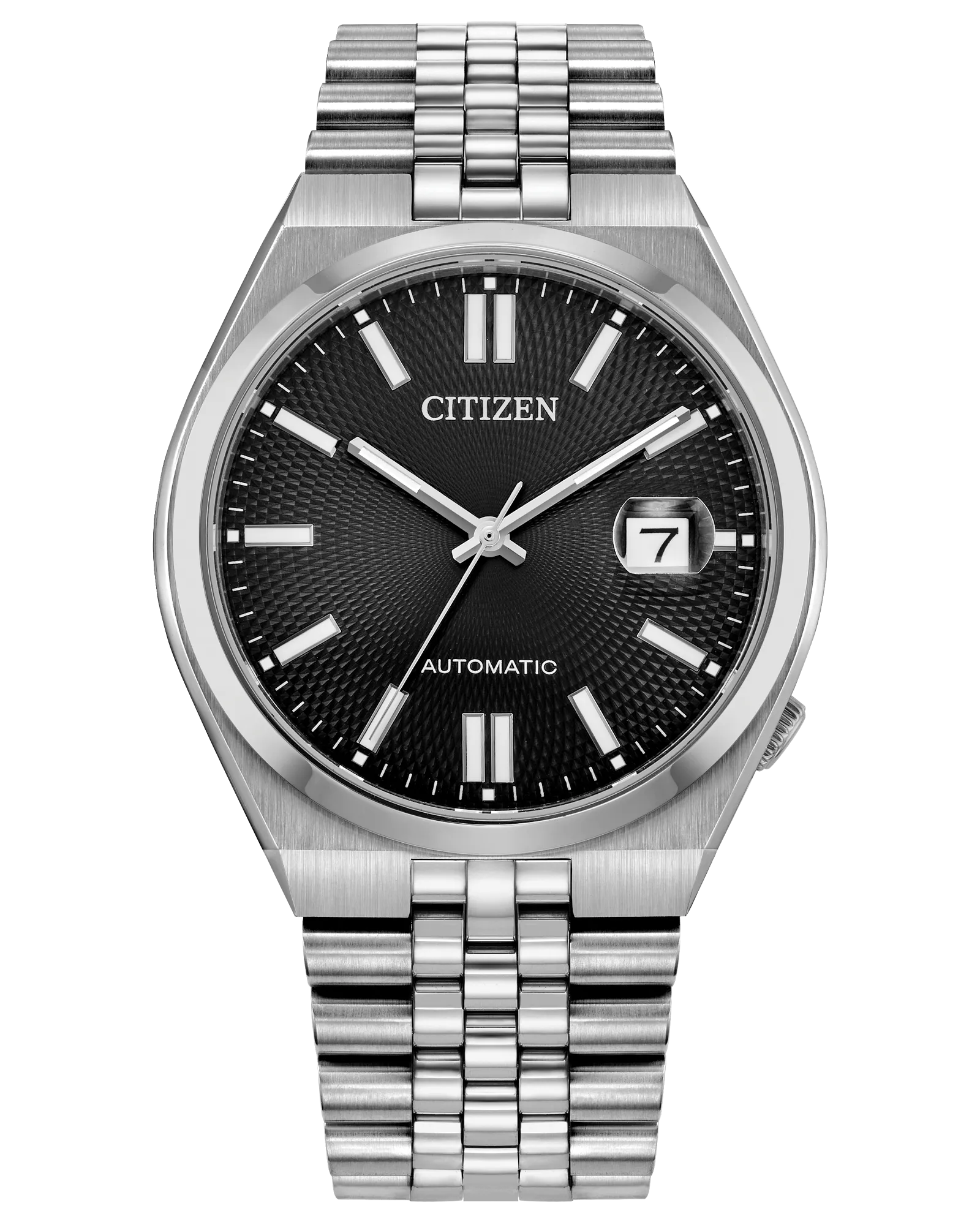 Tsuyosa 60 | Citizen Automatic Black Dial Watch | Stainless Steel | WR50 Bracelet Watch | Men’s Classic Design - Brownee Jewelers