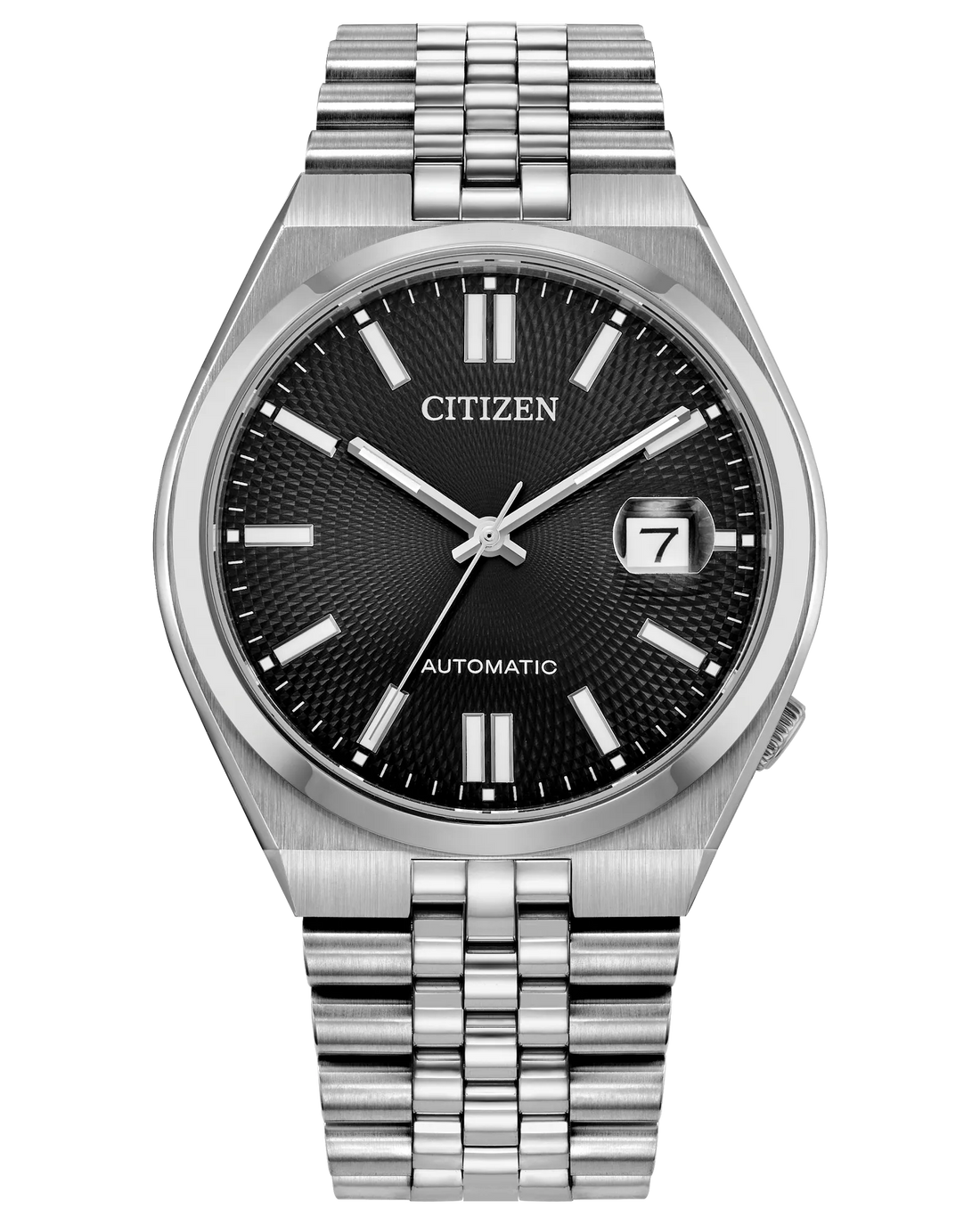 Tsuyosa 60 | Citizen Automatic Black Dial Watch | Stainless Steel | WR50 Bracelet Watch | Men’s Classic Design - Brownee Jewelers