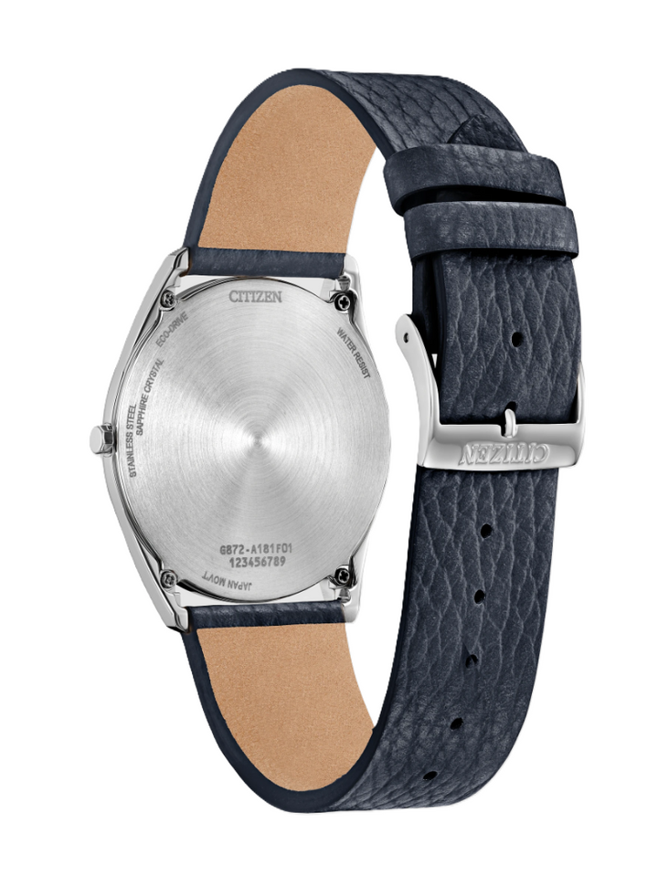 Citizen | Suratto Eco-Drive Watch | Blue Dial & Blue Leather Strap | AR3120-08L - Brownee Jewelers