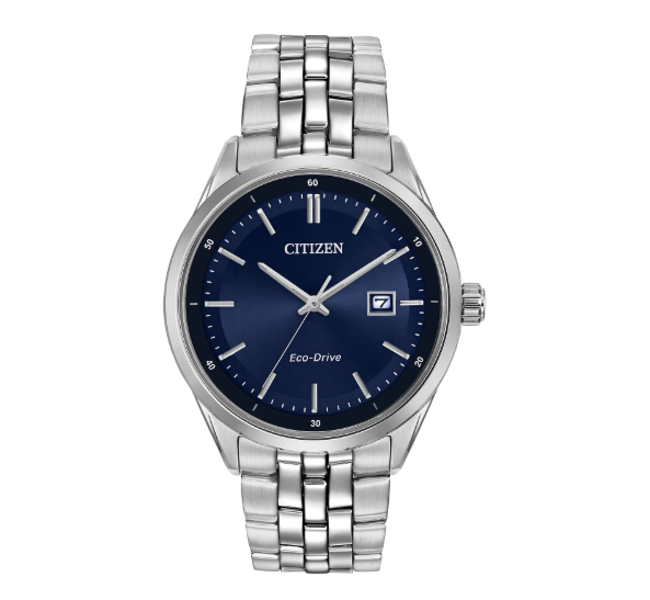 Modern appeal and sleek design make this men's Eco-Drive timepiece the finishing touch to any watch collection.