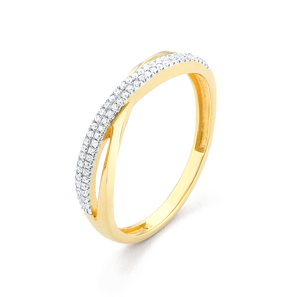 Criss-Cross Diamond Band
