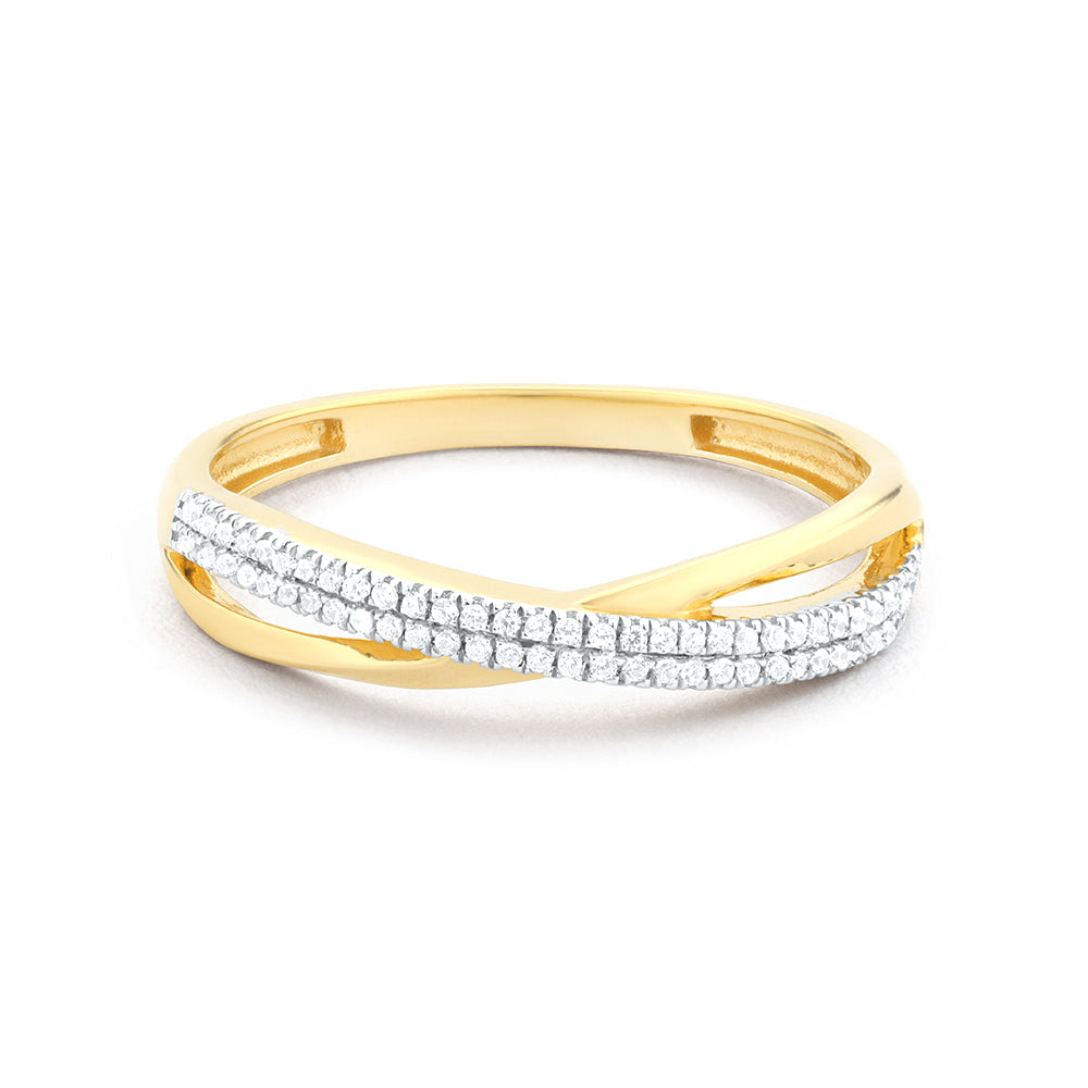 Criss-Cross Diamond Band