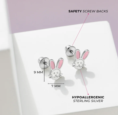 BUNNY ENAMEL EARRINGS