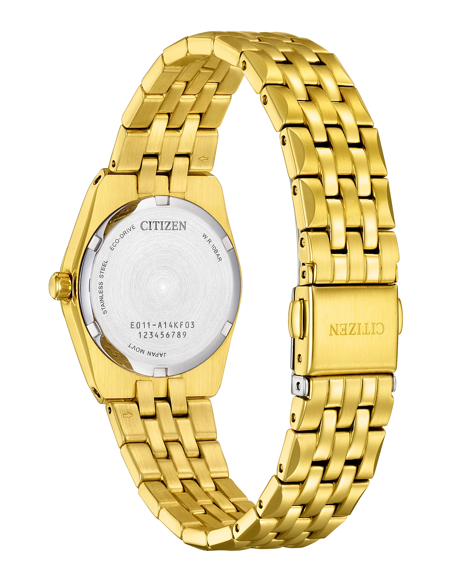 Citizen Corso | Eco-Drive Ladies Watch | Gold-Tone Stainless Steel | Black Dial | Date Display | WR100 Sport Classic - Brownee Jewelers