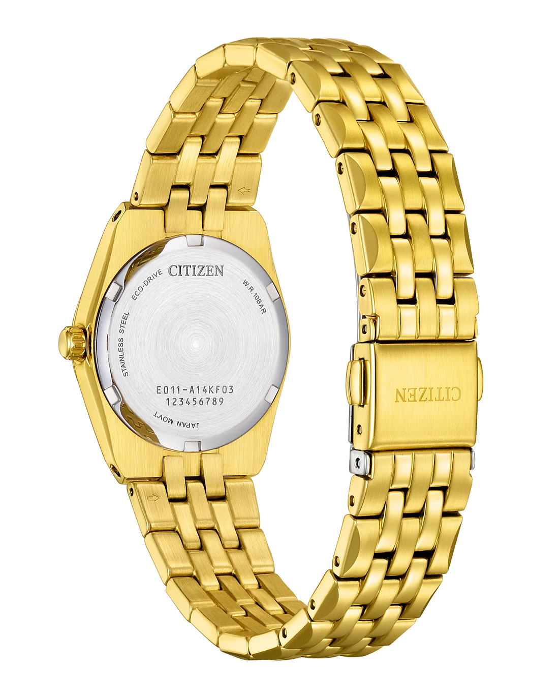 Citizen Corso | Eco-Drive Ladies Watch | Gold-Tone Stainless Steel | Black Dial | Date Display | WR100 Sport Classic - Brownee Jewelers