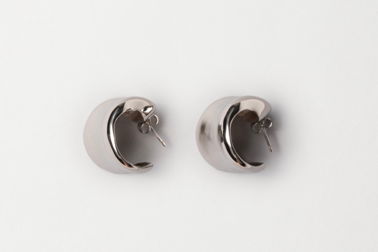 CURVE HOOPS, SILVER