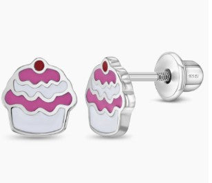 CUPCAKE ENAMELED EARRINGS 