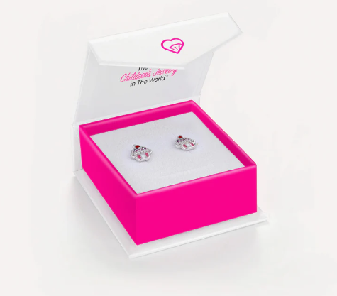 SILVER CUPCAKE EARRINGS