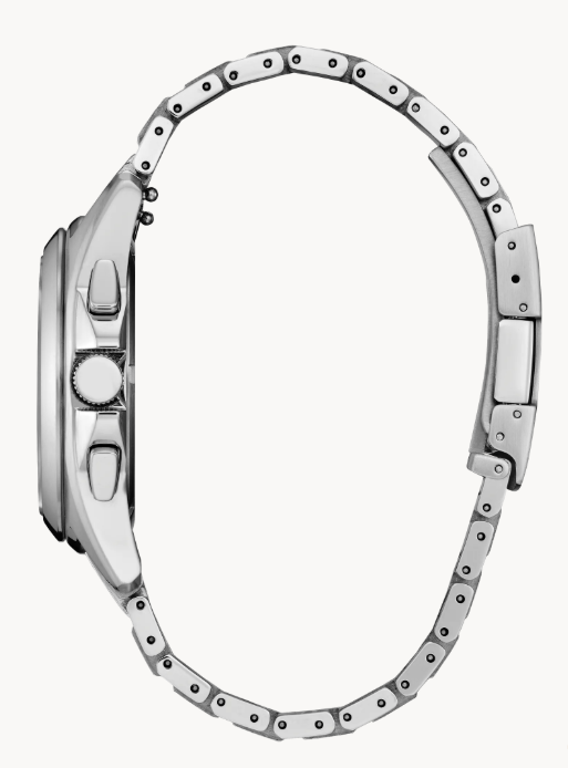 Make a distinctive style statement that's ready for action with this new Sport Luxury chronograph