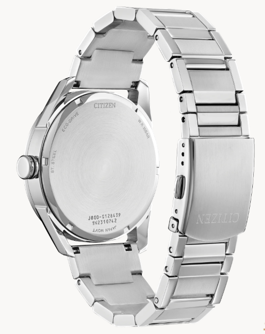 Citizen Classic | Men’s Eco-Drive Watch | Stainless Steel | Blue Dial | Bracelet | Day-Date - Brownee Jewelers