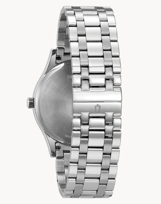Bulova Classic | Stainless Steel | Gunmetal Dial | Three-Hand Calendar | 96B261 - Brownee Jewelers