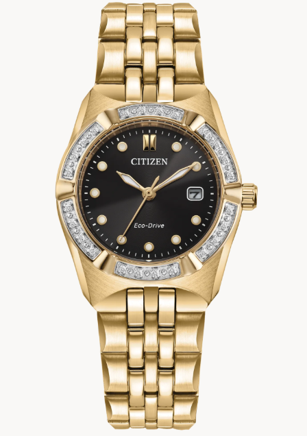 A classic timepiece is always in style in the Corso ladies' watch from Citizen, now with an added touch of sparkle