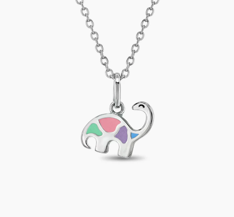 DINOSAUR NECKLACE SILVER 