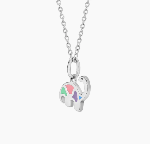 DINOSAUR NECKLACE SILVER 
