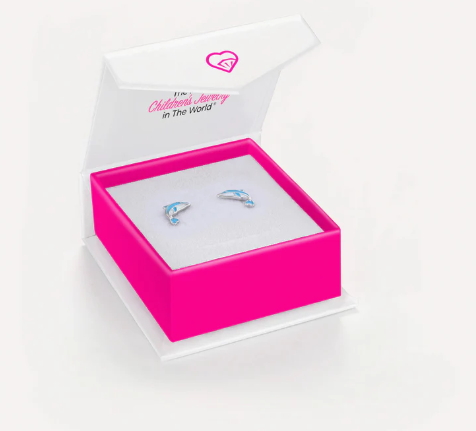 ENAMEL DOLPHIN EARRINGS