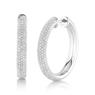 Diamond Pavé Hoop Earrings