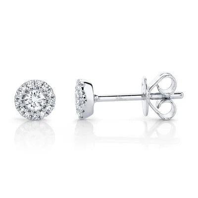 0.24 TOTAL CARAT WEIGHT DIAMOND STUD EARRING IN 14K WHITE GOLD