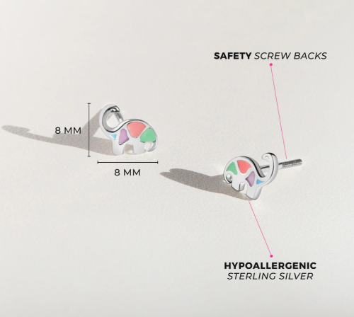 ENAMELED DINOSAUR EARRINGS 