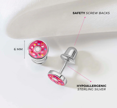 ENAMEL CUPCAKE EARRINGS