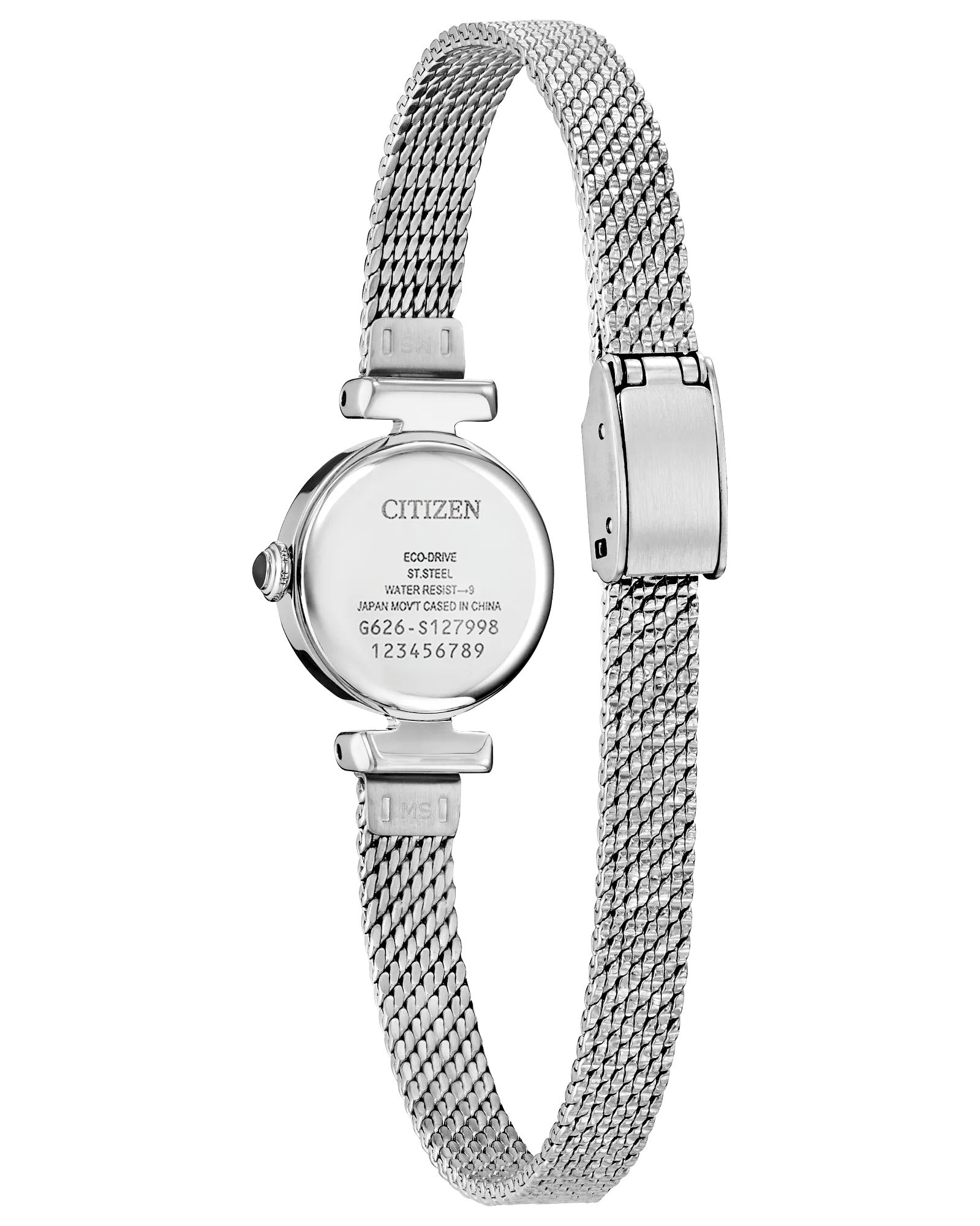 Fio | Citizen Eco-Drive Ladies Watch | Stainless Steel Mesh Bracelet | Light Blue Dial | WR100 Classic - Brownee Jewelers
