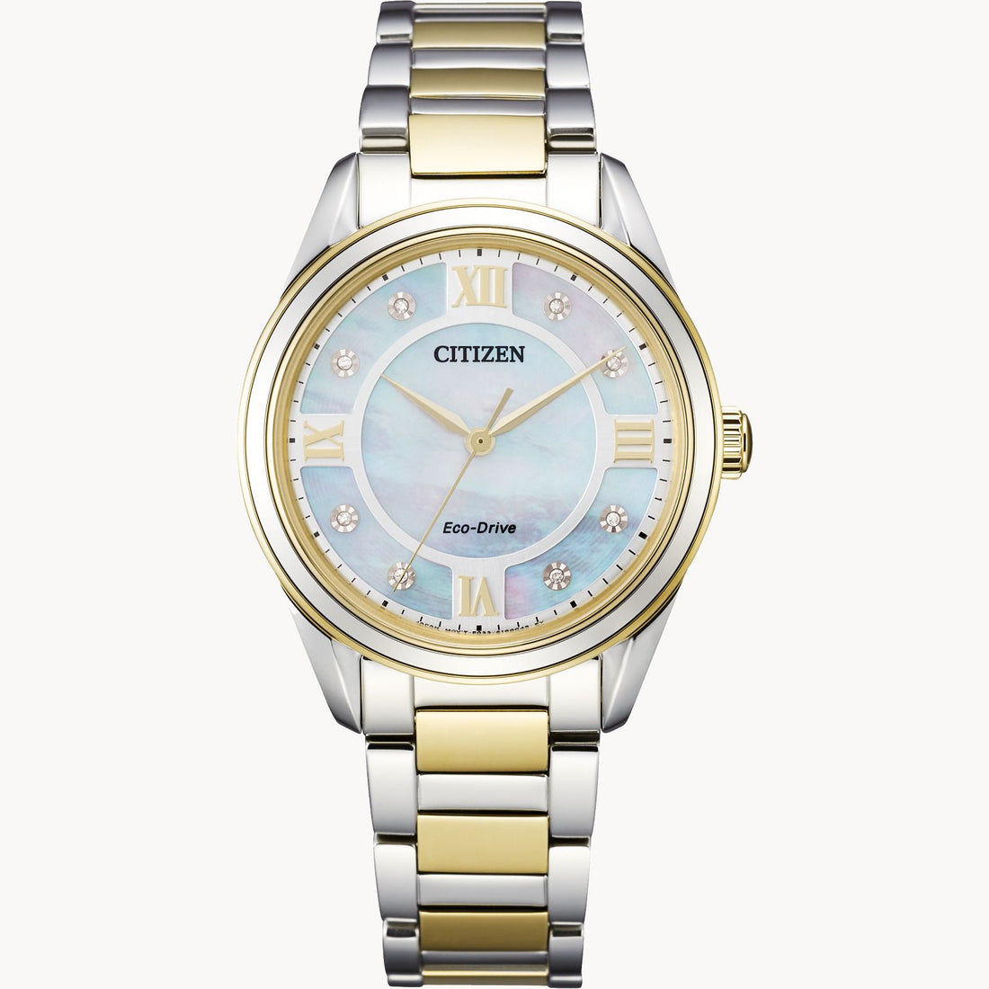 From the 32mm two-tone stainless-steel case to the two-tone bracelet with a deployment clasp, the Arezzo from Citizen marries elegant style with sporty function.