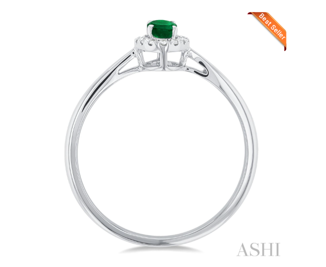 Oval Shape Gemstone & Halo Diamond Ring