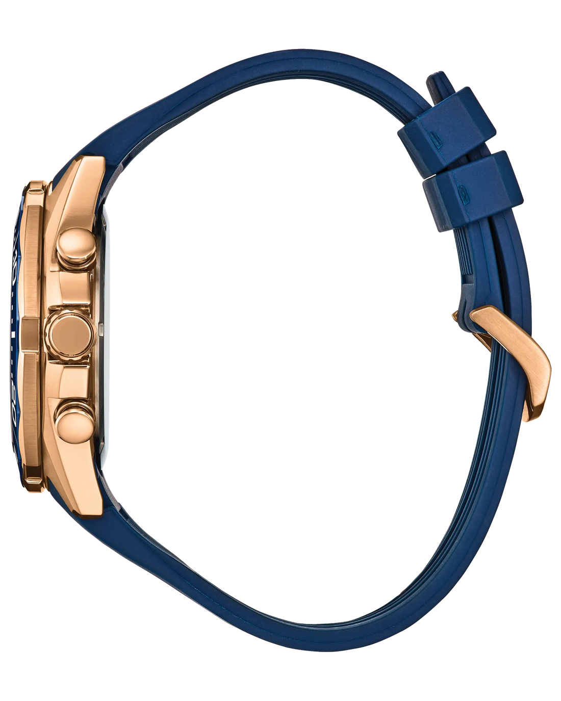 Sport Luxury | Citizen Eco-Drive Chronograph Watch | Rose Gold-Tone Stainless Steel | Blue Dial & Strap | WR100 - Brownee Jewelers