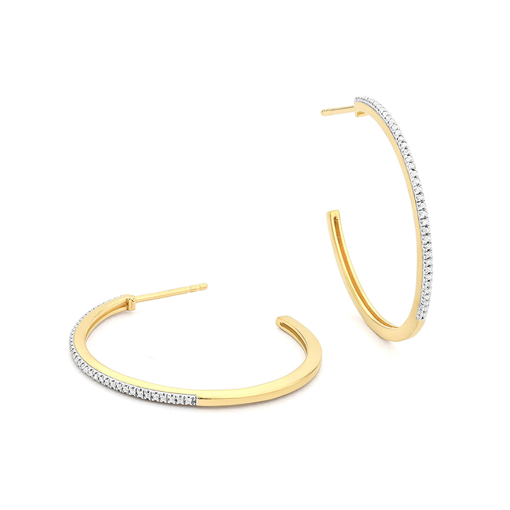 Medium Diamond Hoops