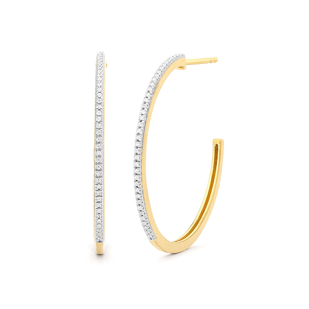 Medium Diamond Hoops