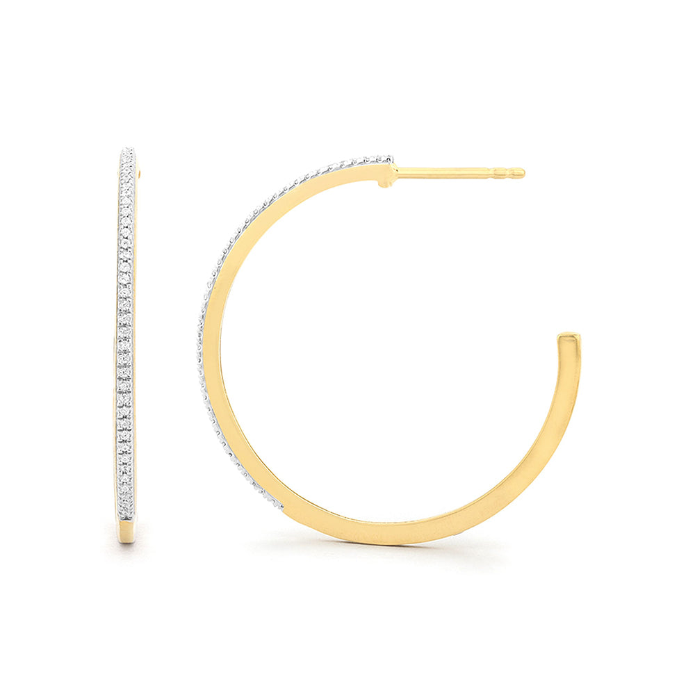 Medium Diamond Hoops