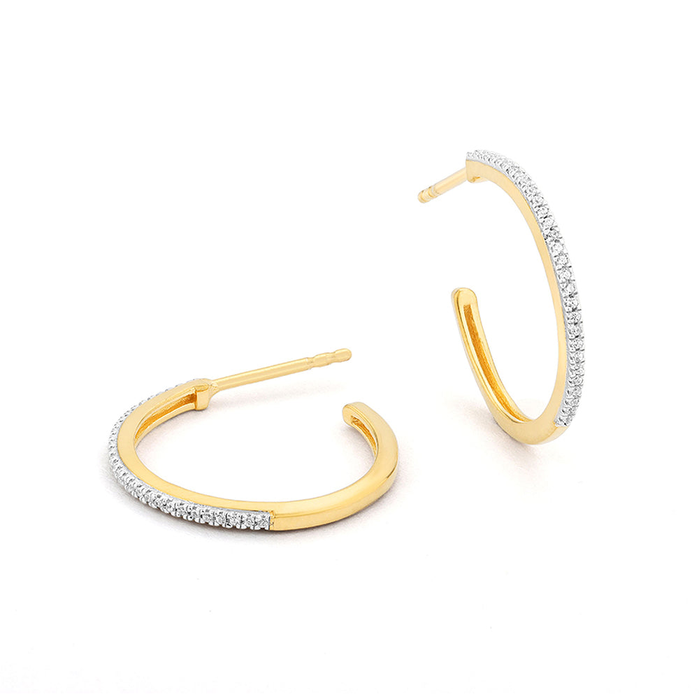 Small diamond Hoops