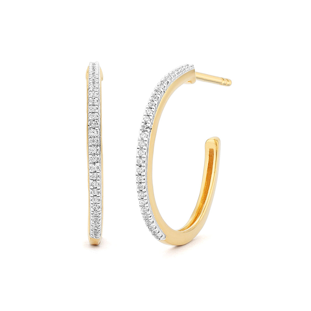Small diamond Hoops