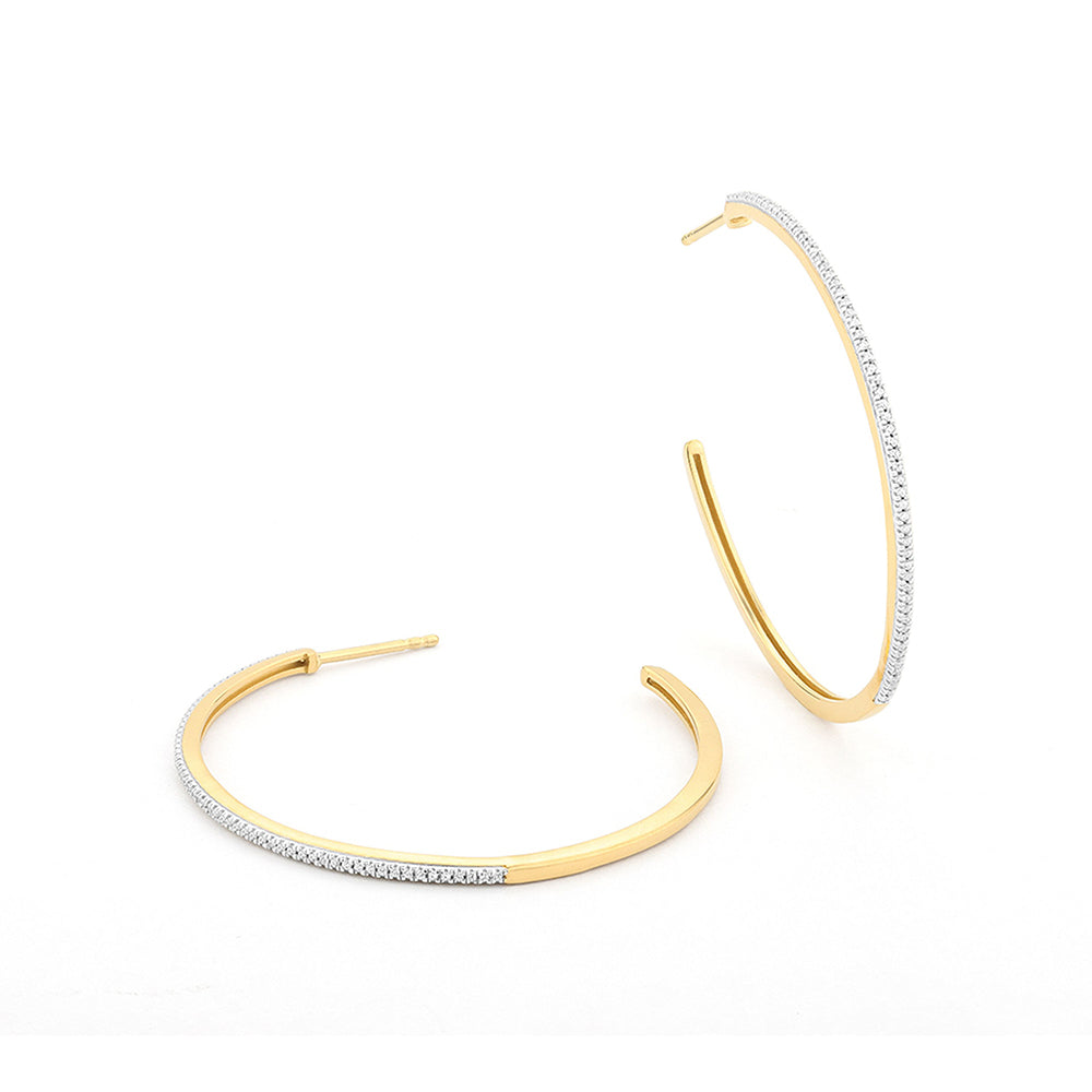 Large Diamond Hoop earrings