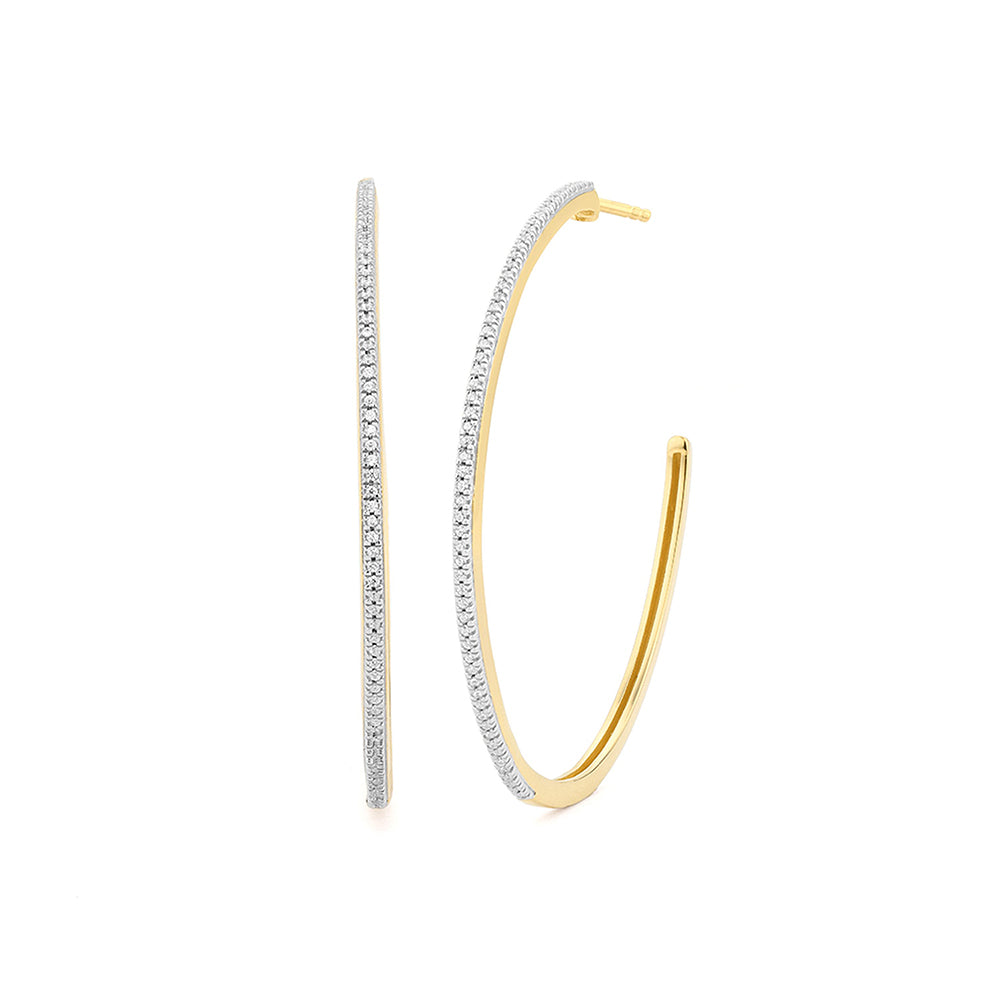 Large Diamond Hoop earrings