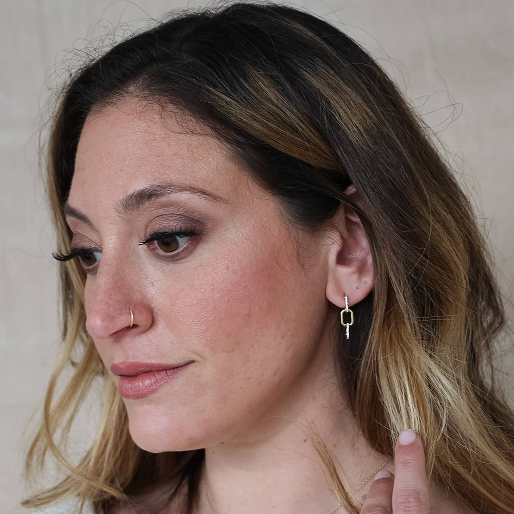 Trio Link Drop Earring