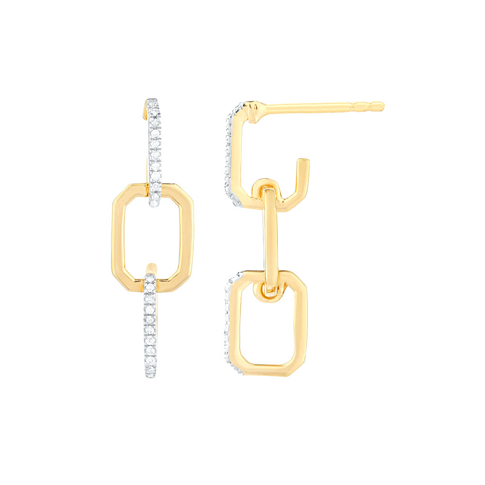 Trio Link Drop Earring