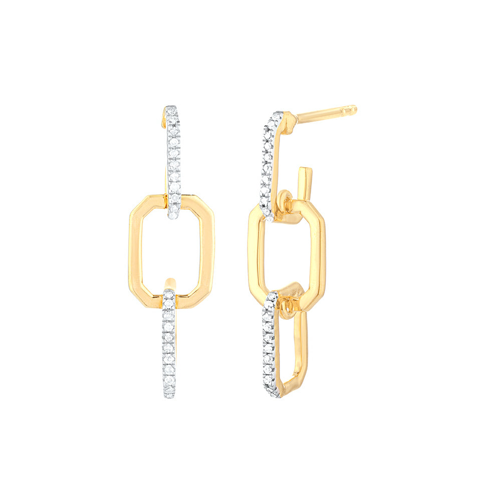 Trio Link Drop Earring