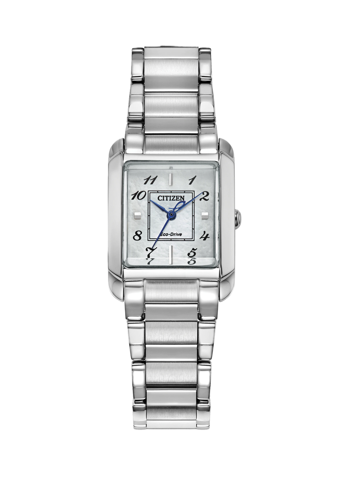 Citizen L Bianca | Women’s Eco-Drive Watch | Stainless Steel | White Dial | Bracelet | Rectangular Case | EW5600-52D - Brownee Jewelers