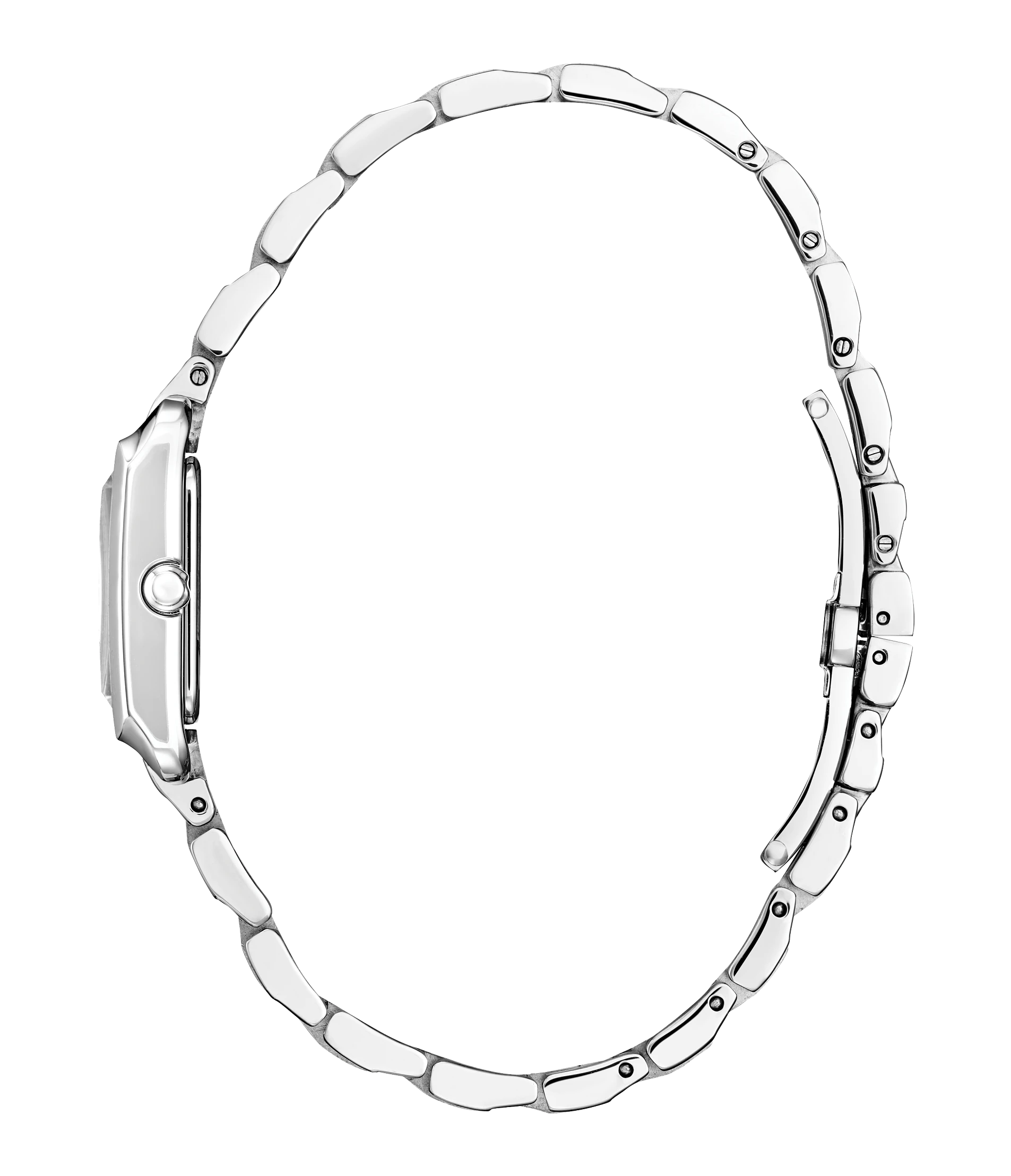 Citizen L Bianca | Women’s Eco-Drive Watch | Stainless Steel | White Dial | Bracelet | Rectangular Case | EW5600-52D - Brownee Jewelers