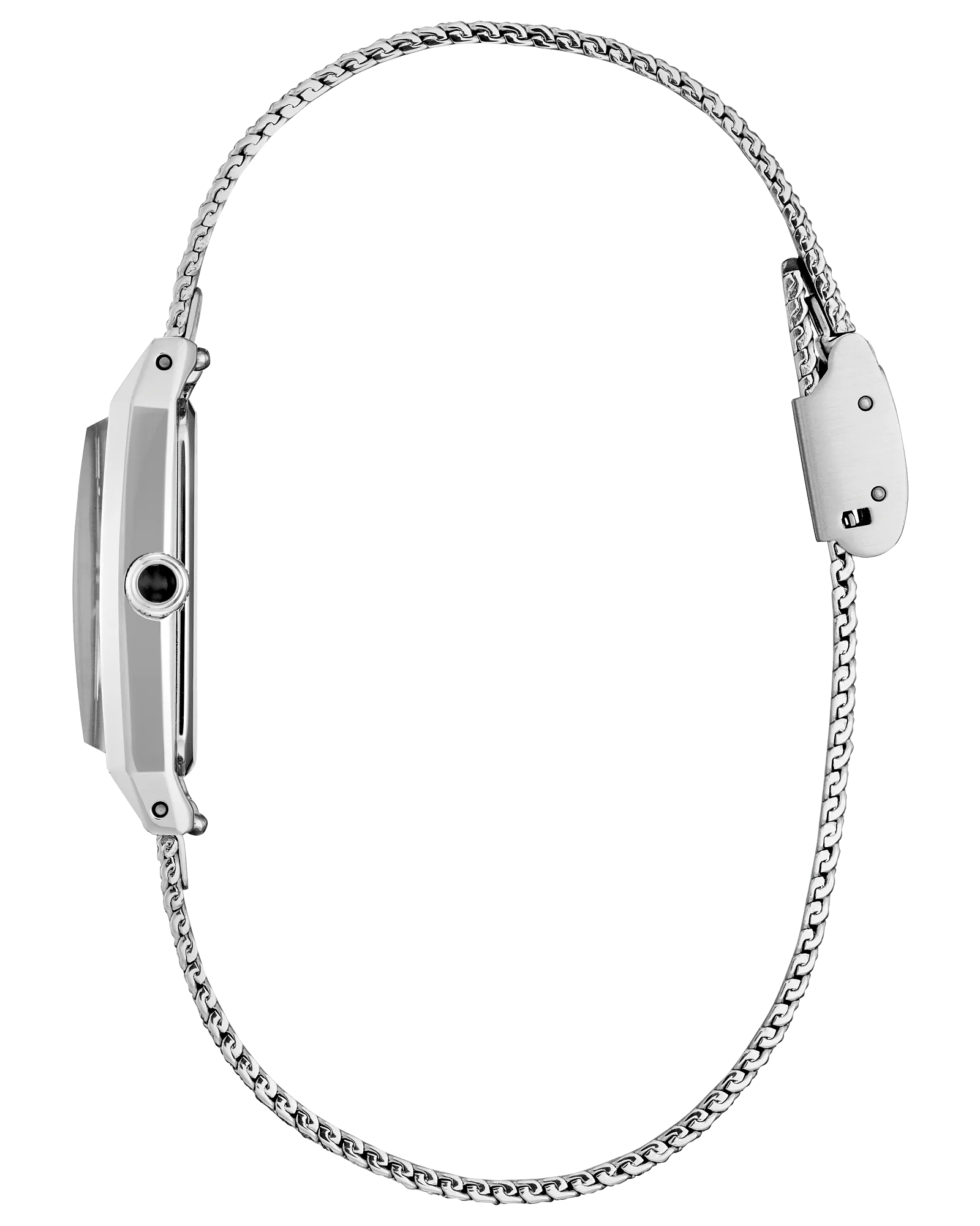Fio | Citizen Eco-Drive Ladies Watch | Stainless Steel | Rectangular White Dial | Mesh Bracelet | WR Dress Style - Brownee Jewelers