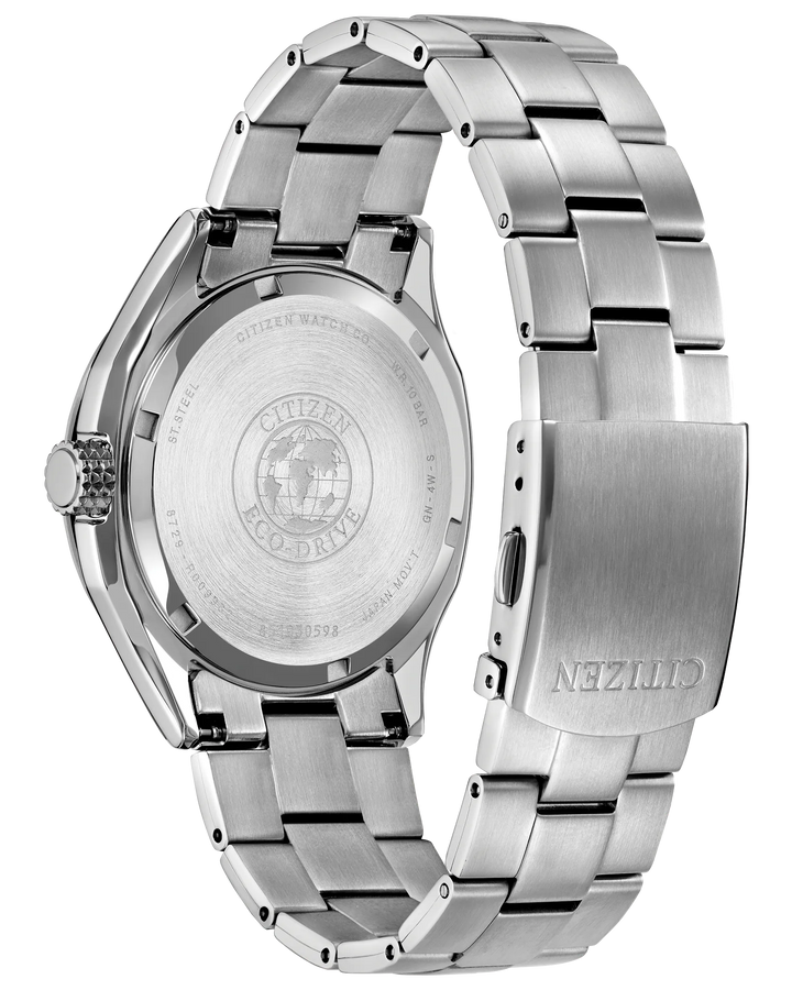Terra Force | Citizen Eco-Drive Green Dial Watch | Stainless Steel | WR100 Bracelet Watch | Men’s Field Style Design - Brownee Jewelers