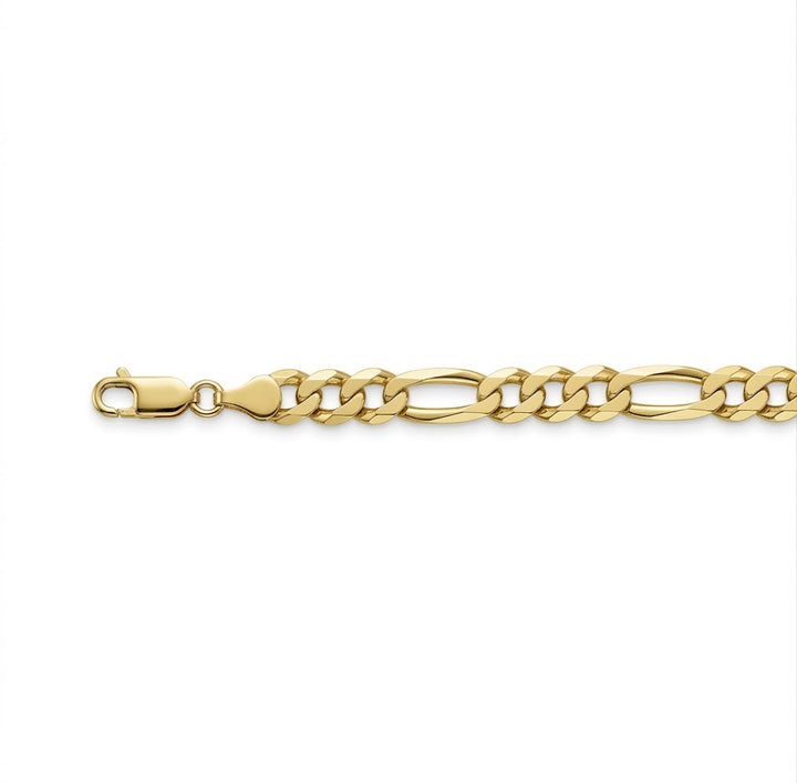 5.6mm Figaro Link Chain Necklace | Sterling Silver & 18K Gold Plated | 24 Inch | SSG-32-150-24 - Brownee Jewelers