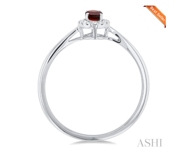 Oval Shape Gemstone & Halo Diamond Ring