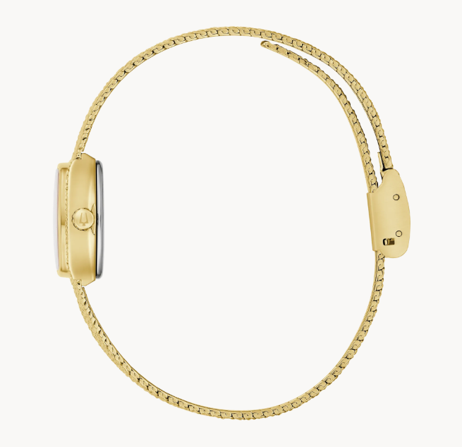 Bulova Goddess of Time | Ladies Watch | Gold-Tone Stainless Steel | Green Malachite Dial | Mesh Bracelet | 97L184 - Brownee Jewelers