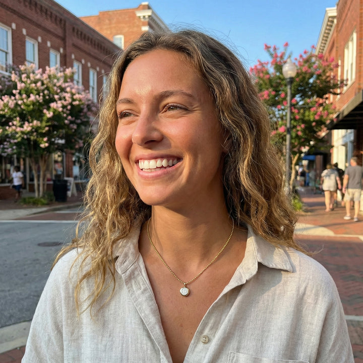 Diamond Circle Pendant Necklace