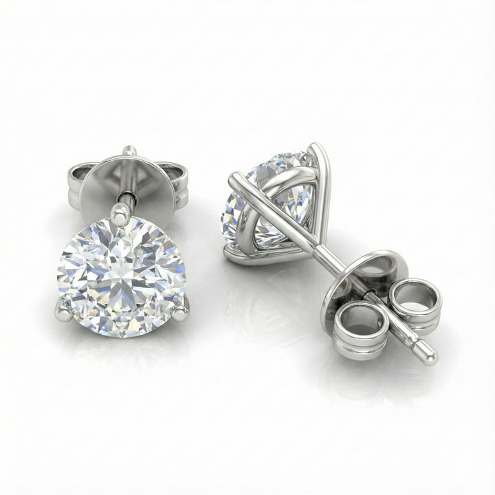 14K White Gold 0.25ctw Lab-Grown Diamond Stud Earrings, A timeless everyday essential, these 0.25ct total weight lab-grown diamond studs offer bright, effortless sparkle in a classic minimalist design. ER0073W450 - Brownee Jewelers