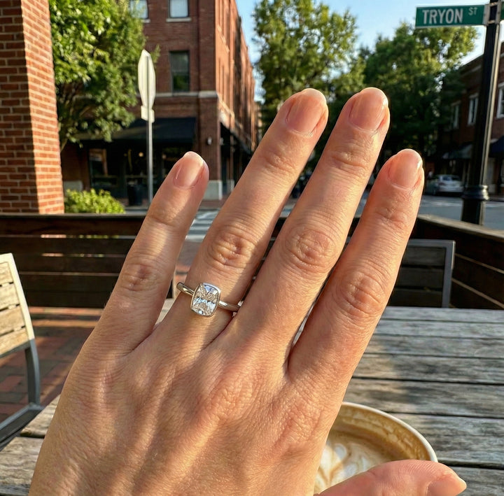 2.00 ct Cushion-Cut Lab-Grown Diamond Solitaire Ring