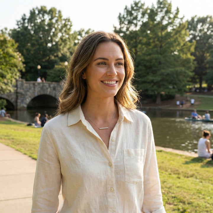 Diamond Bar Necklace